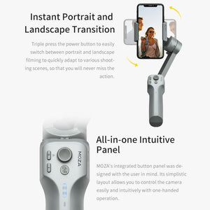 MOZA Mini MX 3 Axis Foldable Handheld Gimbal Stabilizer for Action Camera and Smart Phone, Mini MX - laboratorydeal