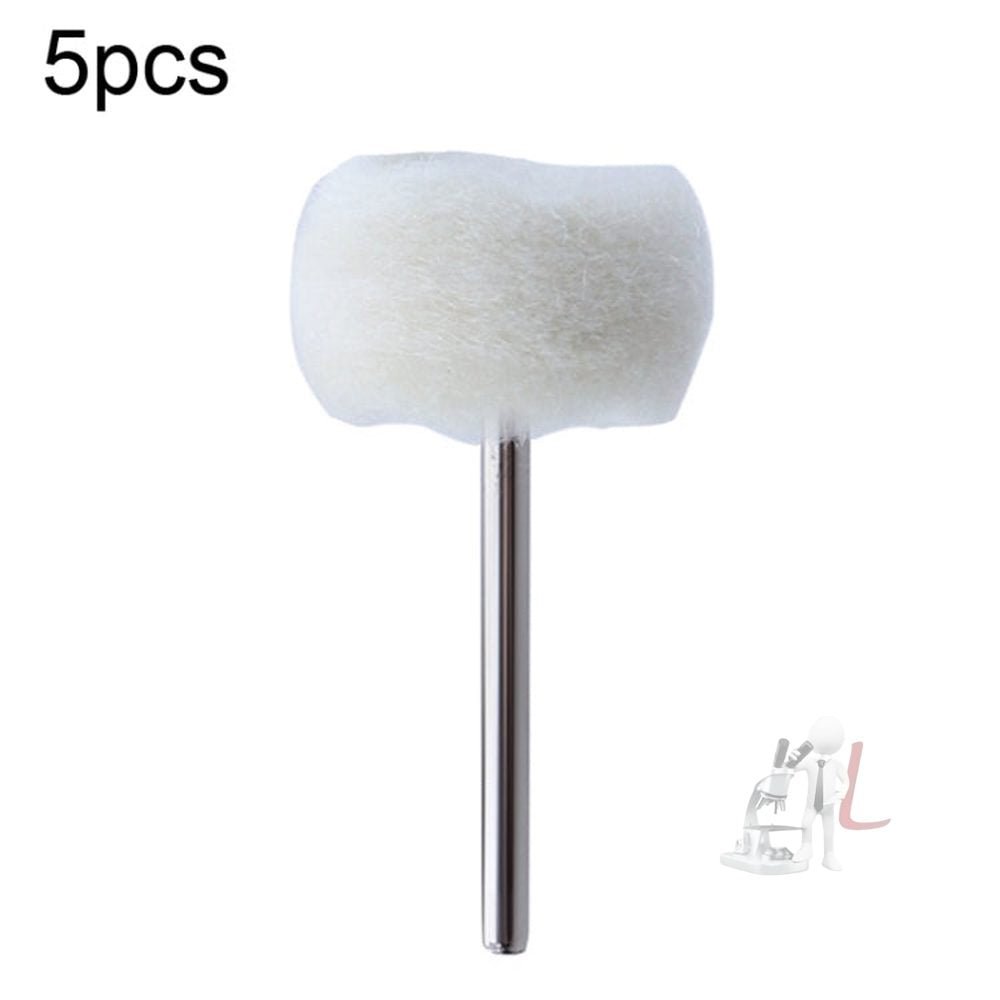 MT - 3YM Cashmere Ball Polishing Wheel Metal Mirror Polishing With Rod Wool Grinding Head, 5pcs, 10pcs, 20pcs, 100pcs - laboratorydeal