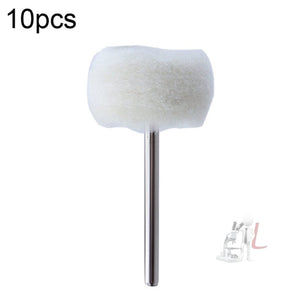 MT - 3YM Cashmere Ball Polishing Wheel Metal Mirror Polishing With Rod Wool Grinding Head, 5pcs, 10pcs, 20pcs, 100pcs - laboratorydeal