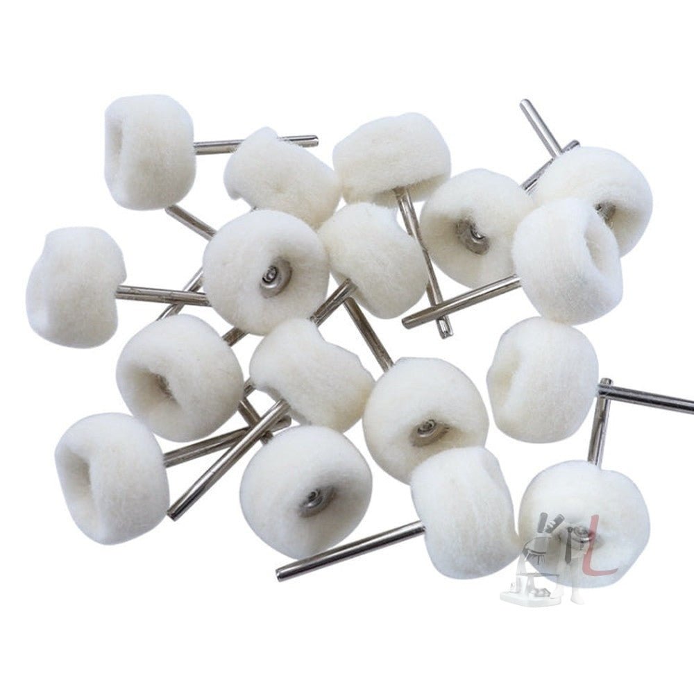 MT - 3YM Cashmere Ball Polishing Wheel Metal Mirror Polishing With Rod Wool Grinding Head, 5pcs, 10pcs, 20pcs, 100pcs - laboratorydeal