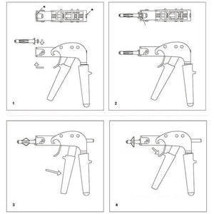 Manual Rivet Hollow Screw Gecko Decoration Expansion Tool For M4/M6/M8/M10, 90092 - laboratorydeal