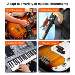 Measy AU688 - U 20 Channels Wireless Guitar System Rechargeable Musical Instrument Transmitter Receiver, AU688 - U Black - laboratorydeal