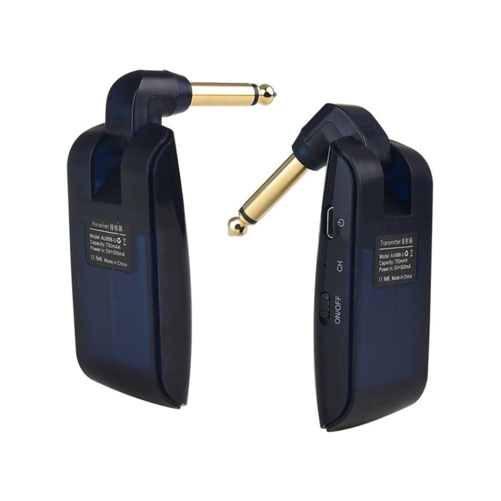 Measy AU688 - U 20 Channels Wireless Guitar System Rechargeable Musical Instrument Transmitter Receiver, AU688 - U Black - laboratorydeal