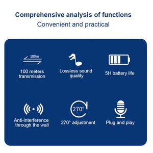 Measy AU688 - U 20 Channels Wireless Guitar System Rechargeable Musical Instrument Transmitter Receiver, AU688 - U Black - laboratorydeal