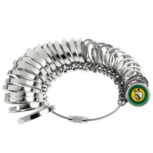 Metal Combination Ring Sizer Mandrel Finger Sizing Stick, HK Size: 1 - 33, B - laboratorydeal