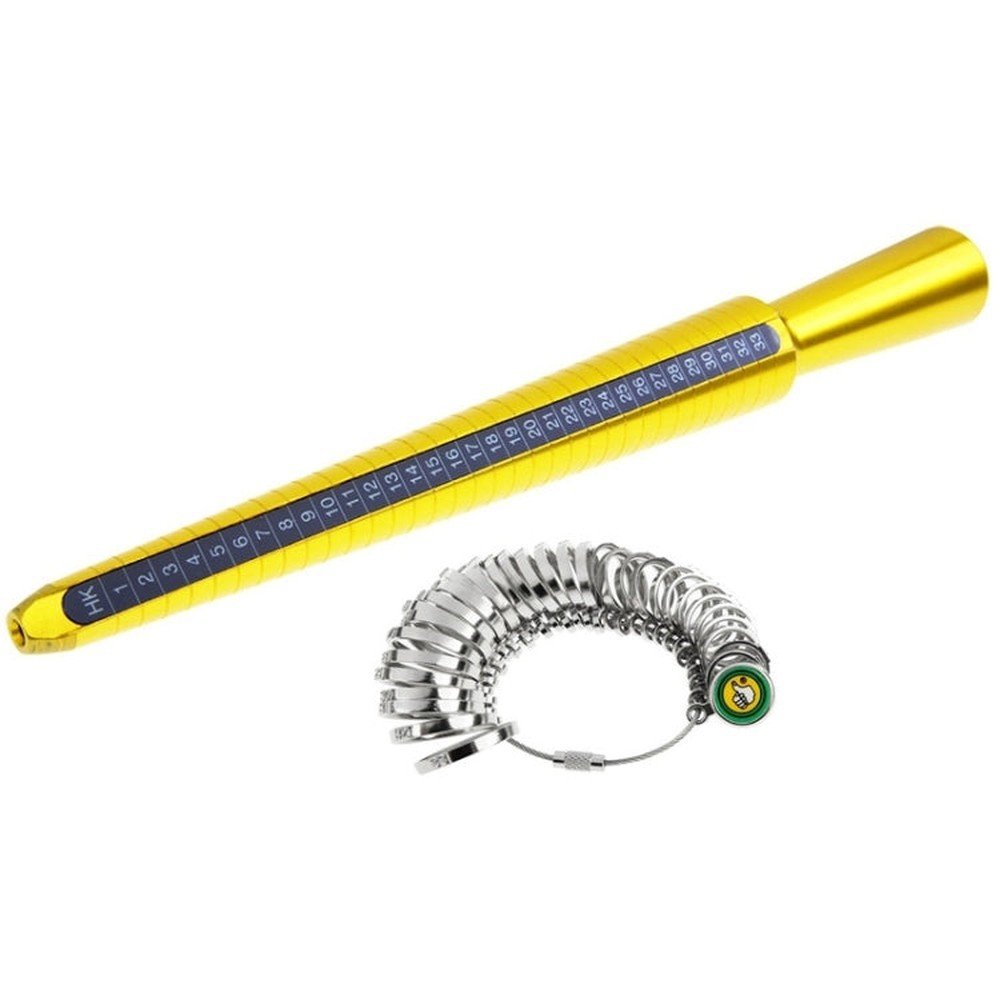 Metal Titanium Ring Sizer Mandrel Finger Sizing Stick, HK Size: 1 - 33, E - laboratorydeal
