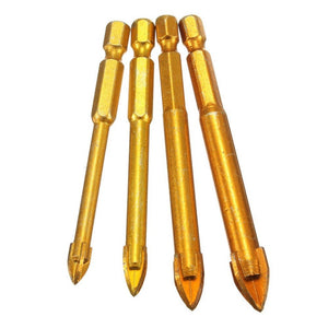 Multi - purpose Alloy Cross Hex Shank Drill Ceramic Glass Hole Opener, 6MM, 8MM, 10MM, 12MM - laboratorydeal