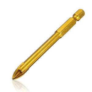 Multi - purpose Alloy Cross Hex Shank Drill Ceramic Glass Hole Opener, 6MM, 8MM, 10MM, 12MM - laboratorydeal