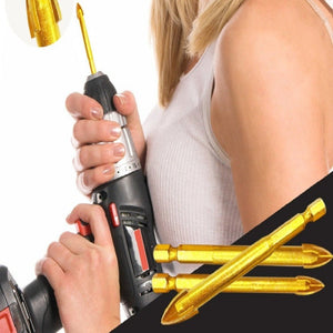 Multi - purpose Alloy Cross Hex Shank Drill Ceramic Glass Hole Opener, 6MM, 8MM, 10MM, 12MM - laboratorydeal