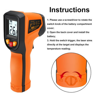 NJTY Digital Display High-Precision Infrared Thermometer For Bakery Kitchen Industry, T400, T400A (Adjustable), T600, T600A (Adjustable)