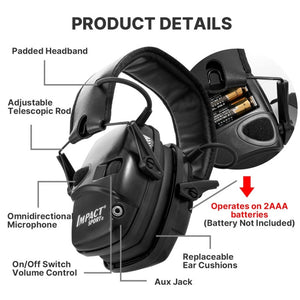 Noise - cancelling Headphones Noise - isolating Earmuffs For Outdoor Work, Green, Black - laboratorydeal