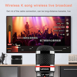Original Lenovo UM20 - U K Song Wireless Digital Microphone Live Recording Equipment with Wireless Receiver - laboratorydeal
