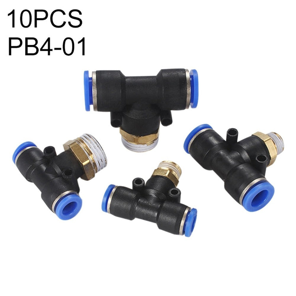 PB6-03 LAIZE 2pcs Plastic T-type Tee Male Thread Pneumatic Quick Connector, PB4-01 (10pcs), PB4-02 (10pcs), PB4-M5 (10pcs), PB6-01 (10pcs), PB6-02 (10pcs), PB6-03 (2pcs), PB6-04 (2pcs), PB6-M5 (10pcs), PB8-01 (2pcs), PB8-02 (2pcs), PB8-03 (2pcs)