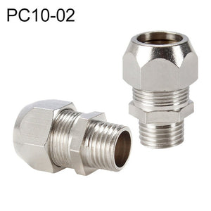 PC12-03 LAIZE Nickel Plated Copper Reducer Straight Pneumatic Quick Fitting Connector, PC4-01, PC4-M5, PC6-01, PC6-02, PC6-03, PC6-04, PC8-01, PC8-02, PC8-03, PC8-04, PC10-01, PC10-02, PC10-03, PC10-04, PC12-01, PC12-02, PC12-03