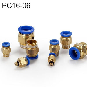 PC6 - 04 LAIZE 2pcs PC Male Thread Straight Pneumatic Quick Fitting Connector, PC16 - 03 (2pcs), PC16 - 04 (2pcs), PC16 - 06 (1pc) - laboratorydeal