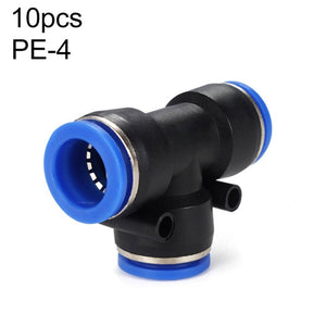 PE-14 LAIZE 2pcs PBT Plastic Tee Joint Pneumatic Quick Fitting Connector, PE-4 (10pcs), PE-6 (10pcs), PE-8 (10pcs), PE-10 (10pcs), PE-12 (10pcs), PE-14 (2pcs), PE-16 (2pcs)