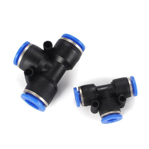 PE-14 LAIZE 2pcs PBT Plastic Tee Joint Pneumatic Quick Fitting Connector, PE-4 (10pcs), PE-6 (10pcs), PE-8 (10pcs), PE-10 (10pcs), PE-12 (10pcs), PE-14 (2pcs), PE-16 (2pcs)