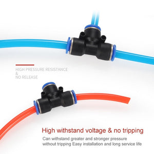 PE-14 LAIZE 2pcs PBT Plastic Tee Joint Pneumatic Quick Fitting Connector, PE-4 (10pcs), PE-6 (10pcs), PE-8 (10pcs), PE-10 (10pcs), PE-12 (10pcs), PE-14 (2pcs), PE-16 (2pcs)