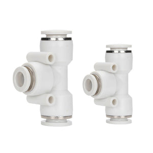 PEG6-4 LAIZE 2pcs PW T-type Tee Reducing Pneumatic Quick Fitting Connector, PEG6-4 (2pcs), PEG8-4 (2pcs), PEG8-6 (2pcs), PEG10-6 (1pc), PEG10-8 (2pcs), PEG12-8 (1pc), PEG12-10 (1pc), PEG16-12 (1pc)