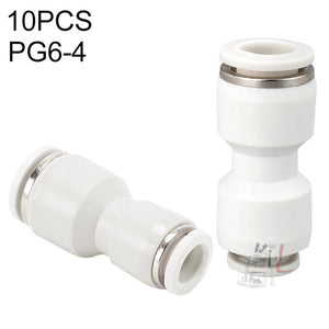 PG10-6 LAIZE 2pcsPG Reducing Straight Pneumatic Quick Fitting Connector, PG6-4 (10pcs), PG8-4 (10pcs), PG8-6 (10pcs), PG10-6 (2pcs), PG10-8 (2pcs), PG12-8 (2pcs), PG12-10 (2pcs), PG16-12 (1pc)
