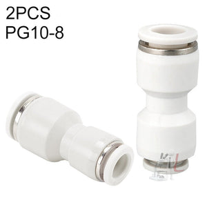 PG10-6 LAIZE 2pcsPG Reducing Straight Pneumatic Quick Fitting Connector, PG6-4 (10pcs), PG8-4 (10pcs), PG8-6 (10pcs), PG10-6 (2pcs), PG10-8 (2pcs), PG12-8 (2pcs), PG12-10 (2pcs), PG16-12 (1pc)