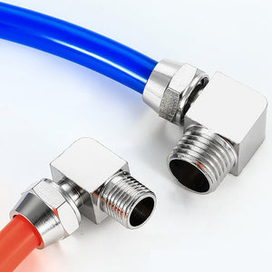 PL4-01 LAIZE Nickel Plated Copper Reducer Elbow Pneumatic Quick Fitting Connector, PL4-01, PL6-01, PL6-02, PL8-01, PL8-02