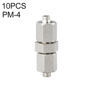 PM-4 LAIZE 2pcsNickel Plated Copper Straight Pneumatic Quick Connector, PM-4 (2pcs), PM-6 (2pcs), PM-8 (2pcs), PM-10 (2pcs), PM-12, PM-14, PM-16 laboratorydeal