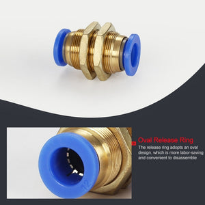 PM-8 LAIZE 2pcsPM Bulkhead Straight Pneumatic Quick Connector, PM-4 (10pcs), PM-6 (10pcs), PM-8 (2pcs), PM-10 (1pc), PM-12 (1pc)