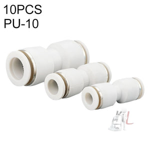 PU-12 LAIZE 2pcs PU Straight Pneumatic Quick Fitting Connector, PU-4 (10pcs), PU-6 (10pcs), PU-8 (10pcs), PU-10 (10pcs), PU-12 (2pcs), PU-16 (2pcs)