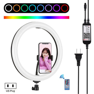 PULUZ 11.8 inch 30cm RGB Dimmable LED Ring Vlogging Selfie Photography Video Lights with Cold Shoe Tripod Ball Head & Phone Clamp (Pink), 12 inch RGB(EU), 12 inch RGB(AU), 11.8 inch RGB(US), 11.8 inch RGB(UK) laboratorydeal