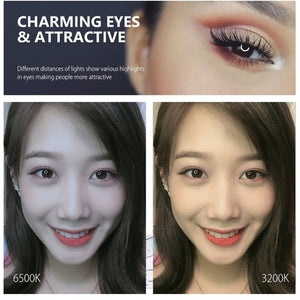 PULUZ 1.1m Tripod Mount + Live Broadcast Dual Phone Bracket + 6.2 inch 16cm LED Ring Vlogging Video Light Kits, 3 in 1 Live Broadcast Kits - laboratorydeal