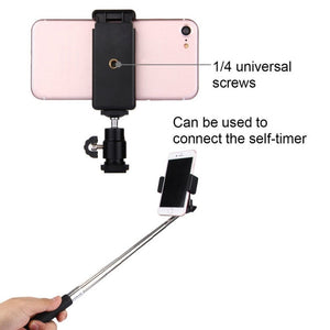 PULUZ 1/4 inch Hot Shoe Tripod Head + Tripod Stand Clamp for iPhone, Samsung, Huawei, HTC, 5.5cm - 8cm Width Smartphones, Tripod Head + Stand Clamp - laboratorydeal