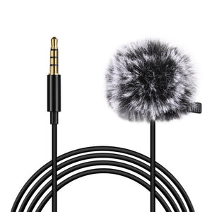 PULUZ 1.5m 3.5mm Jack Lavalier Wired Condenser Recording Microphone, 1.5m 3.5mm Jack - laboratorydeal