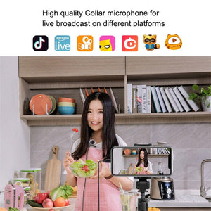 PULUZ 1.5m 8 Pin Jack Lavalier Wired Condenser Recording Microphone, 1.5m 8 Pin - laboratorydeal