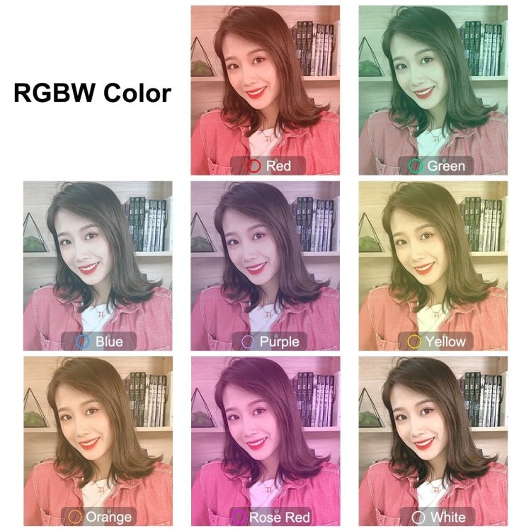 PULUZ 10.2 inch 26cm USB 10 Modes 8 Colors RGBW Dimmable LED Ring Vlogging Photography Video Lights with Cold Shoe Tripod Ball Head & Phone Clamp, 10.2 inch RGBW - laboratorydeal