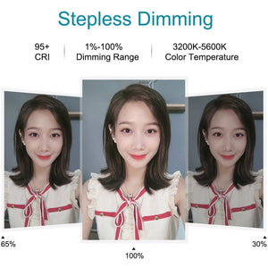 PULUZ 11.8 inch 30cm Light + 1.1m Tripod Mount + Dual Phone Brackets Curved Surface USB 3 Modes Dimmable Dual Color Temperature LED Ring Vlogging Video Light Live Broadcast Kits with Phone Clamp, 11.8 inch+1.1m Tripod+Dual Bracket - laboratorydeal