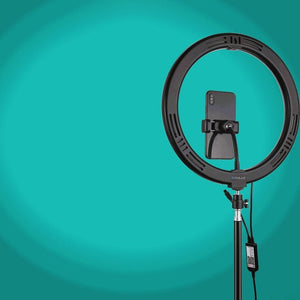 PULUZ 11.8 inch 30cm RGB Dimmable LED Dual Color Temperature LED Curved Diffuse Light Ring Vlogging Selfie Photography Video Lights with Tripod Ball Head & Phone Clamp & Remote Control, 11.8 inch RGBW - laboratorydeal