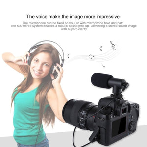 PULUZ 3.5mm Audio Stereo Recording Vlogging Professional Interview Microphone for DSLR & DV Camcorder, Smartphones, Mini Microphone - laboratorydeal