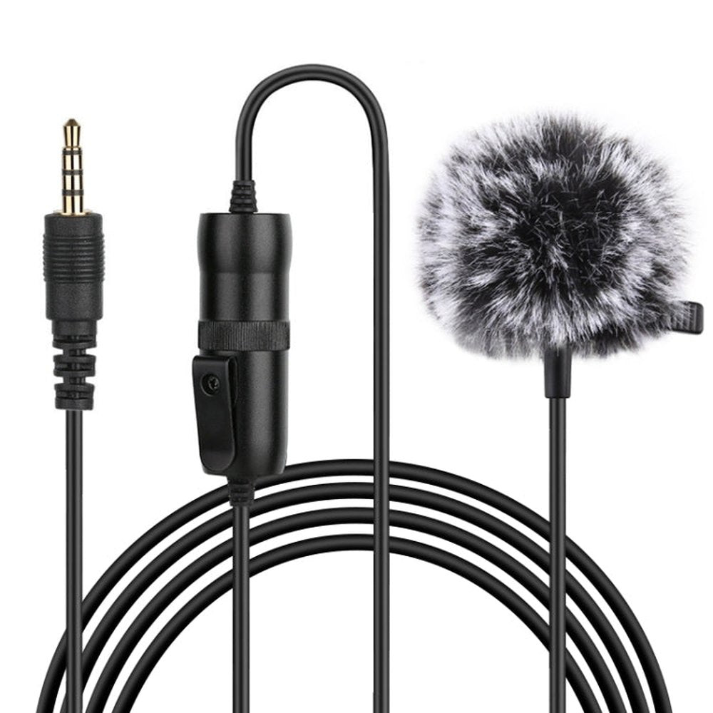 PULUZ 3.5mm Jack Lavalier Omnidirectional Condenser Recording Video Microphone, Length: 6m, Lavalier Microphone - laboratorydeal