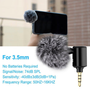 PULUZ 3.5mm Jack Mobile Phone Single Directional Adjustable Microphone, 3.5mm Phone Microphone - laboratorydeal