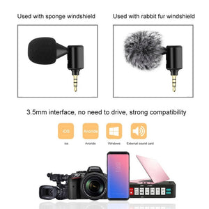 PULUZ 3.5mm Jack Mobile Phone Single Directional Adjustable Microphone, 3.5mm Phone Microphone - laboratorydeal