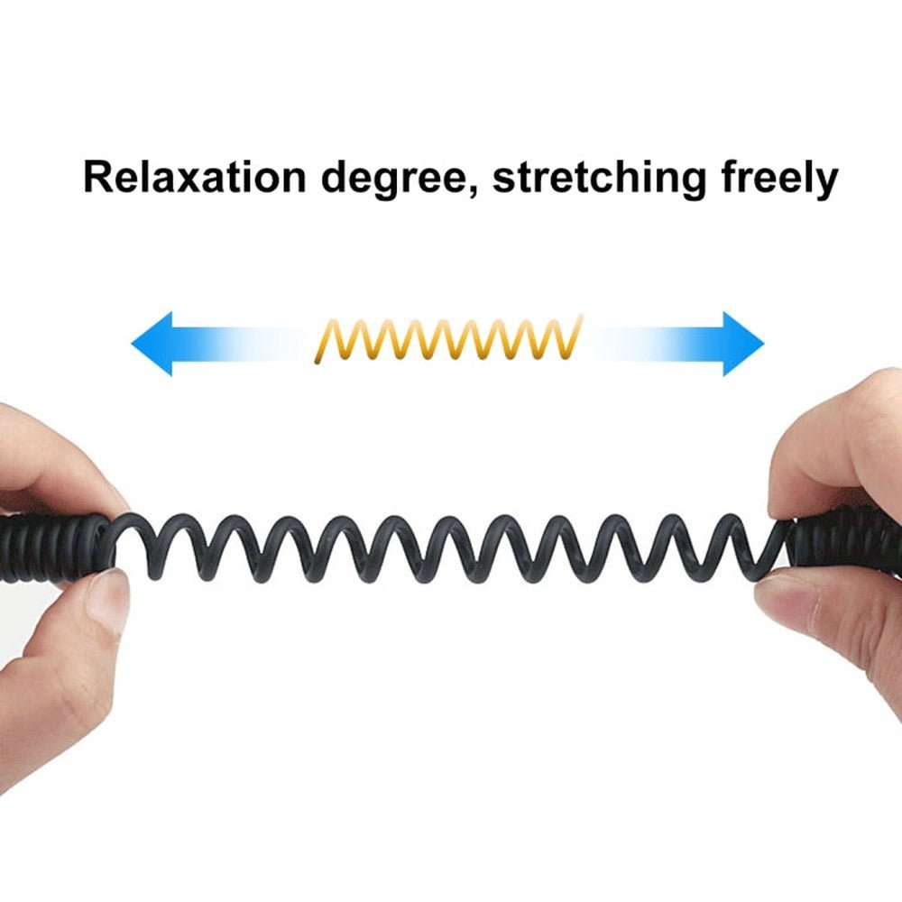 PULUZ 3.5mm TRRS Male to Type - C / USB - C Male Live Microphone Audio Adapter Spring Coiled Cable for Samsung, Huawei and Smartphones, Cable Stretching to 100cm, 3.5mm Male to Type - C - laboratorydeal