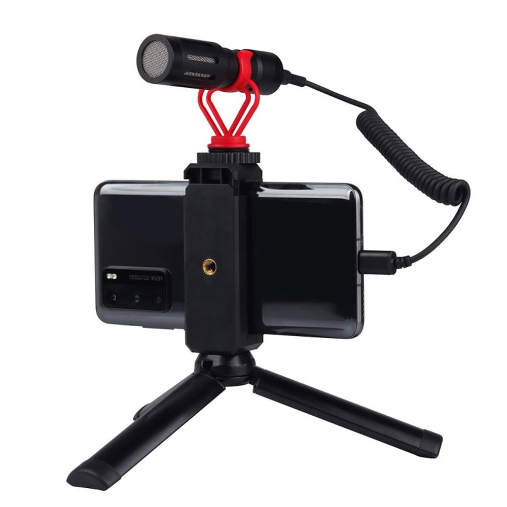 PULUZ 3.5mm TRRS Male to Type - C / USB - C Male Live Microphone Audio Adapter Spring Coiled Cable for Samsung, Huawei and Smartphones, Cable Stretching to 100cm, 3.5mm Male to Type - C - laboratorydeal