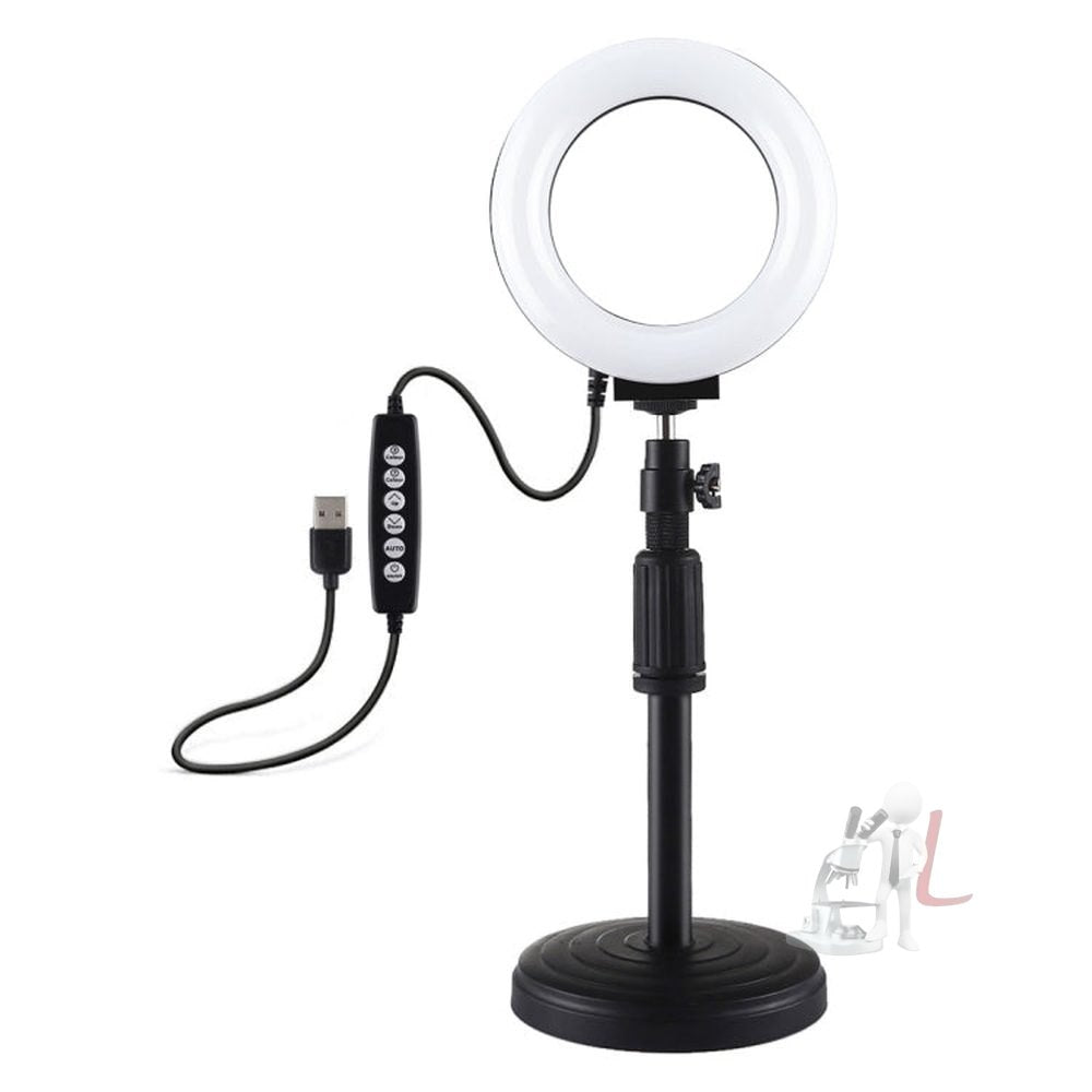 PULUZ 4.7 inch 12cm Curved Surface Ring Light + Round Base Desktop Mount USB 10 Modes 8 Colors RGBW Dimmable LED Ring Selfie Beauty Vlogging Photography Video Lights with Cold Shoe Tripod Ball Head, 4.7 inch RGBW+Desktop Mount - laboratorydeal