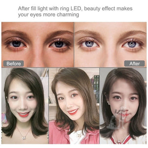 PULUZ 4.7 inch 12cm Curved Surface Ring Light + Round Base Desktop Mount USB 10 Modes 8 Colors RGBW Dimmable LED Ring Selfie Beauty Vlogging Photography Video Lights with Cold Shoe Tripod Ball Head, 4.7 inch RGBW+Desktop Mount - laboratorydeal