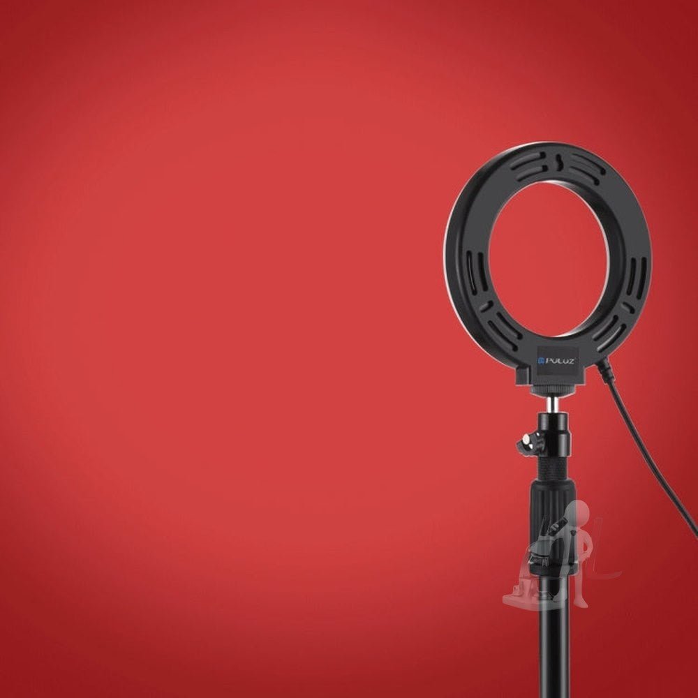 PULUZ 4.7 inch 12cm Curved Surface Ring Light + Round Base Desktop Mount USB 10 Modes 8 Colors RGBW Dimmable LED Ring Selfie Beauty Vlogging Photography Video Lights with Cold Shoe Tripod Ball Head, 4.7 inch RGBW+Desktop Mount - laboratorydeal