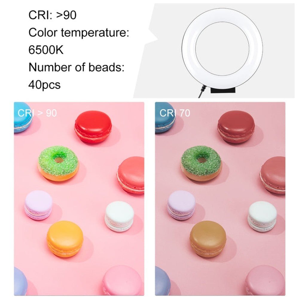 PULUZ 4.7 inch 12cm Curved Surface USB White Light LED Ring Selfie Beauty Vlogging Photography Video Lights, 4.7 inch - laboratorydeal