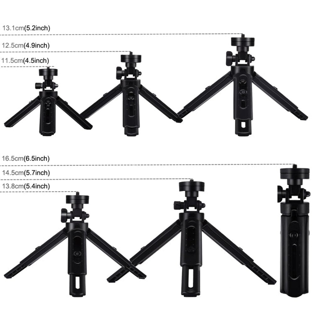 PULUZ 4.7 inch 12cm USB 3 Modes Dimmable LED Ring Vlogging Photography Video Lights + Pocket Tripod Mount Kit with Cold Shoe Tripod Ball Head, 4.7 inch Light+Pocket Tripod - laboratorydeal