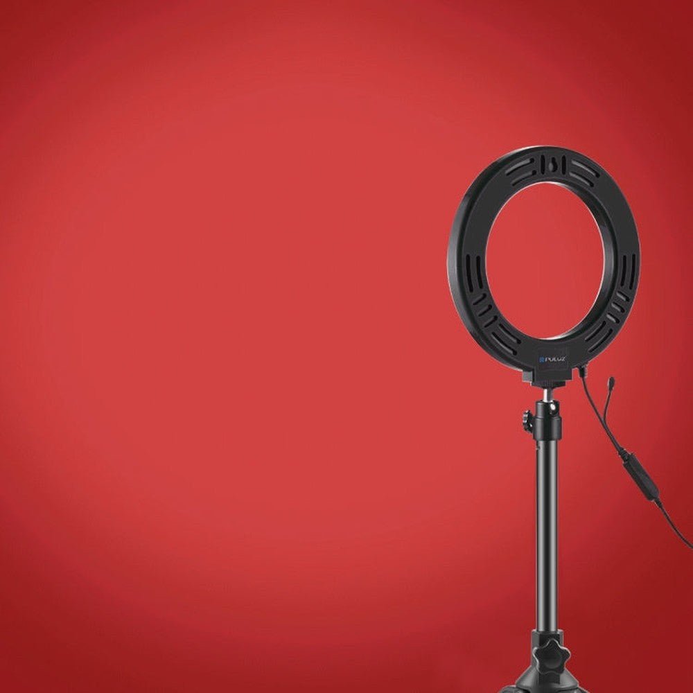 PULUZ 6.2 inch 16cm RGBW Light + Desktop Tripod Mount + USB Dimmable LED Ring Vlogging Photography Video Lights with Cold Shoe Tripod Ball Head & Remote Control, Tripod Mount + 6.2 inch RGBW / Remote - laboratorydeal