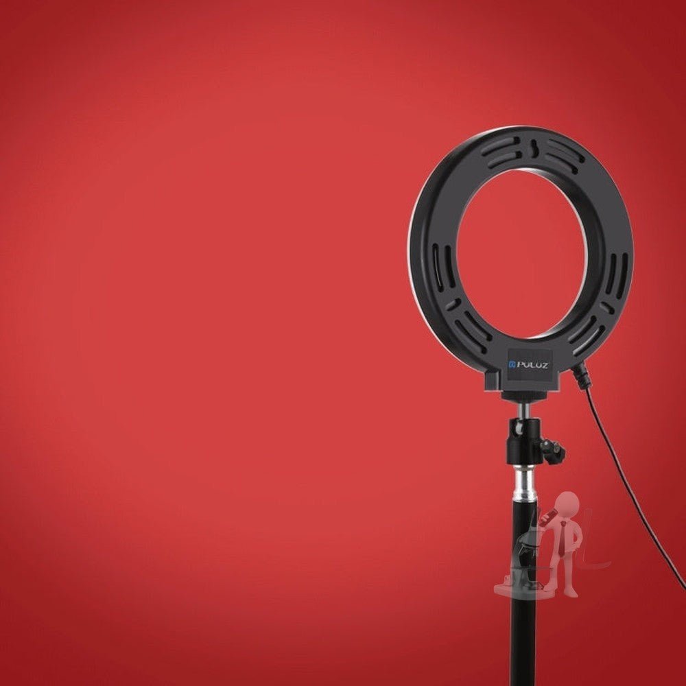 PULUZ 6.2 inch 16cm USB 10 Modes 8 Colors RGBW Dimmable LED Ring Vlogging Photography Video Lights + Desktop Tripod Mount with Cold Shoe Tripod Ball Head, 6.2 inch RGBW+Tripod Mount - laboratorydeal